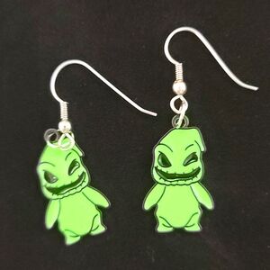 DISNEY themed Boogie Man tribute, Dangle Earrings NWT Green